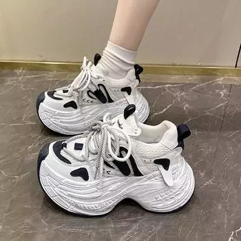 Fashion New Woman Vulcanized Shoes Lace-Up Breathable Mesh Women 2024 Hot Sale Non-slip Outdoors Women s Shoes Zapatos De Mujer 34 красный