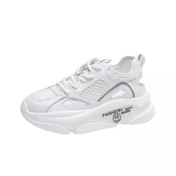 Fashion New Women s Not-peep Toe Sandals Summer Hollow Lace-up Casual Shoes Soft Platform Sneakers Women Fashion Wild Mesh Sports Shoes 35 белый