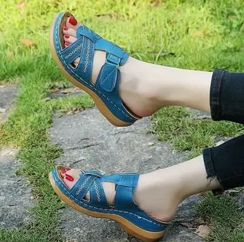 fashion New Women s Slippers Summer Wedges Shoes Open Toe Slip on Comfy Slippers Solid Color Buckle Beach Slippers for Women 2024 35 темно-коричневого