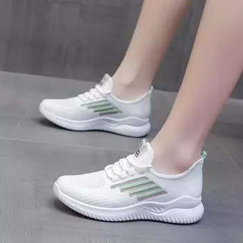 fashion New Women Sneakers 2024 Summer Autumn High Heels Ladies Casual Shoes Women Wedges Platform Shoes Female Thick Bottom Trainer 35 зелёный