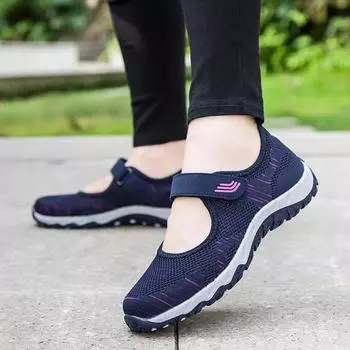 Fashion Non-slip soft soled Mom sneakers Summer Breathable Net travel casual shoes Comfortable lightweight sneakers for women Nurse 35