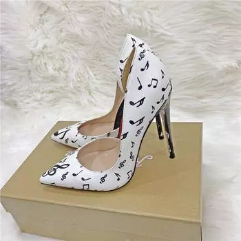 Туфли на высоком каблуке с модным узором, женские туфли больших размеров, универсальные деловые туфли для женщин 33