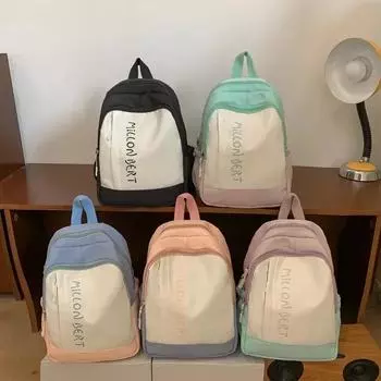 Модный нейлоновый милый дорожный рюкзак для студентов, легкий мини-универсальный рюкзак для детей, весенняя школьная сумка для прогулок чёрный