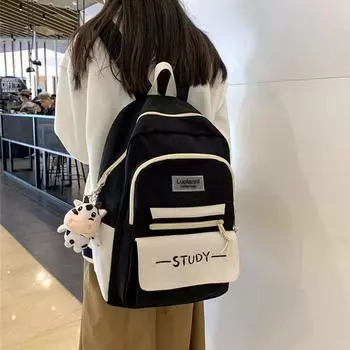 Fashion Nylon Large Capacity Backpack Waterproof Pure Colour Student School Bag Multi-function Rucksack Bags Women Men красный