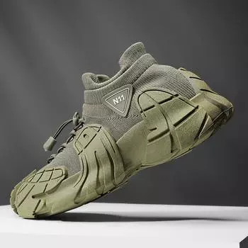 Fashion Outdoor Breathable Men s Casual Sneakers Fashion Shoe Male Thick Bottom Mesh Shoes for Men Designed Sneaker Trendy All-match 39 серый