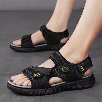 Fashion Outdoor Men Beach Sandals Classic Roman Flip Flops Slippers Comfortable Flats Casual Mens Shoes Footwear Non Slip Zapatos 38 чёрный