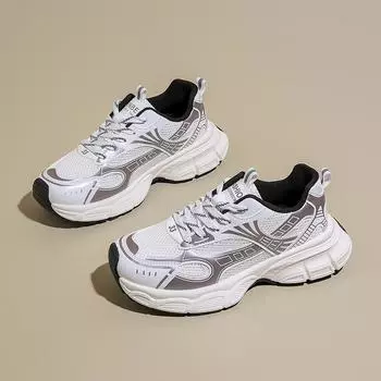 Модная женская обувь на открытом воздухе со шнуровкой и дышащей сеткой 2024 года, высококачественная повседневная удобная модная женская обувь Zapatillas De Mujer 35 белый