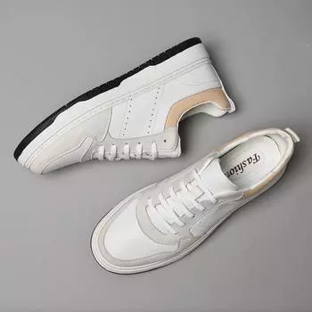 Fashion Oxford Shoes Men s Sports Shoes Outdoor Hiking Shoes Men s Genuine Leather Casual Shoes Thick Sole Commuting Work Shoes 37 чёрный