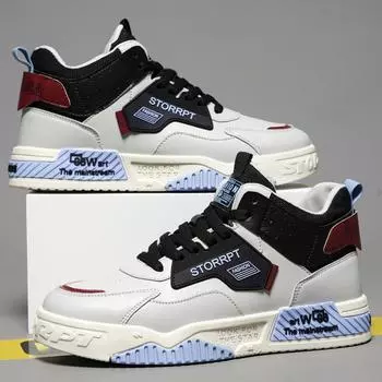 Fashion PARZIVAL 2024 Men Casual Sneakers PU Leather Breathable Comfortable Outdoor Footwear Autumn Tenis Masculino Zapatillas Hombre 39