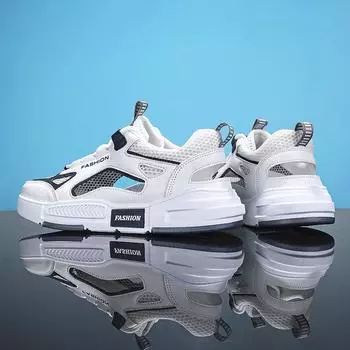 Мода PARZIVAL 2024 Новые летние сандалии Дышащая ажурная мужская обувь Спортивные нескользящие пляжные сандалии Повседневная обувь Zapatillas Hombre 39 бежевый