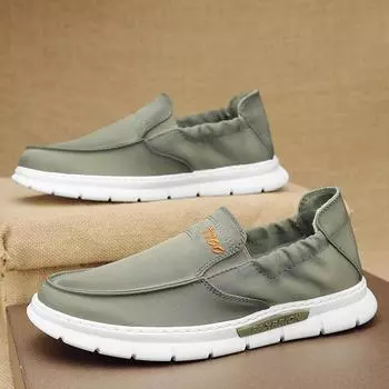 Модные парусиновые туфли PARZIVAL, дышащие мужские мокасины без застежек, удобная мужская повседневная обувь для вождения, дизайнерская обувь Zapatos De Hombre 39 серый