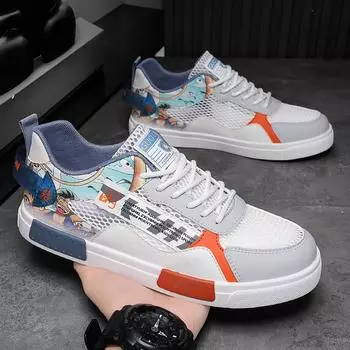 Мода PARZIVAL Дизайнерская мужская обувь Повседневные кроссовки Мужские кроссовки из вулканизированной обуви Весенняя мода Принты Обувь для скейтбординга Zapatos Hombre 39