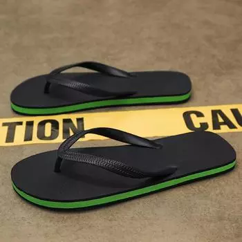 Мода PARZIVAL Высокое качество Модные мужские повседневные шлепанцы летние пляжные шлепанцы минималистичные нескользящие пляжные тапочки мужские уличные оптом 39 чёрный