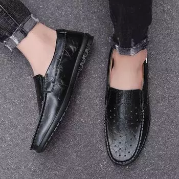 Fashion PARZIVAL High Quality Leather Mens Shoes Summer Casual Men Sports Men s Loafers 2024 New Moccasin Elegant Dress Man Wholesale 38 коричневый