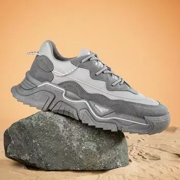 Fashion PARZIVAL Men s Sneakers Original Design Casual Shoes Platform Skateboarding Shoes Versatile Sports Running Shoes Clunky Sneaker 39 чёрный