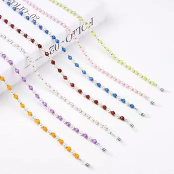 Fashion Pearl Beads Eyeglass Lanyard Glasses Chain Eye wear Accessories Glasses Necklace коричневый