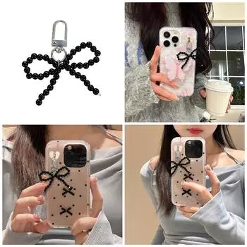 Модный брелок-подвеска с жемчужным бантом, милый брелок-шарм для сумочки, кошелька, сумки, рюкзака 7