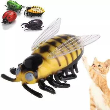 Модный питомец насекомое цикада жук имитация милые игрушки для кошек мини авто ходячее насекомое тизер интерактивный 1 шт новый электрический Know