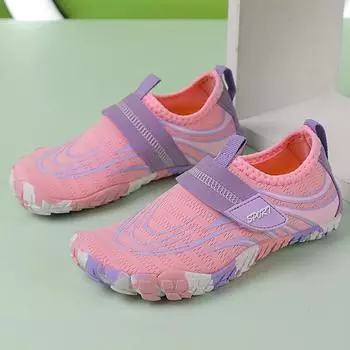 Fashion Pink Beach Children s Water Shoes Summer Lightweight Barefoot Shoes Kids Outdoor Non-slip Aquatic Sneaker For Boys Girls 25