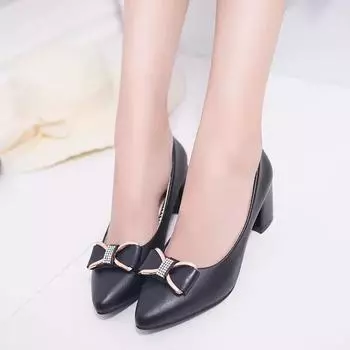 модные розовые туфли-лодочки женские летние новые милые туфли-лодочки с бабочкой модные туфли с острым носком женские туфли на высоком каблуке элегантные туфли 33 чёрный