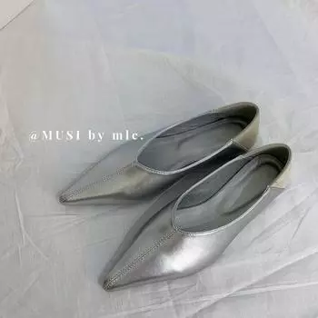 Fashion Pointed Toe Flats Woman Shoes 2024 Trend Shallow Elegant Designer Shoes Autumn New Dress Cozy Shoes Mature Lady Mujer Zapatos 35 чёрный