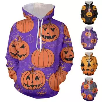 Fashion Print Loose Men s And Women s Long Sleeve Hooded Sweater M жёлтый