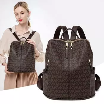 Fashion Printed Backpack Women s Summer Large Capacity Retro Anti-theft Backpack Mommy Travel Bag