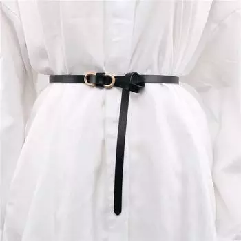 Fashion PU Leather Belts for Women Dress Belts Simplicity Fine Corset Cummerbunds Strap Female Belt Girls белый