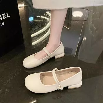 Fashion Pump Shoes, Slip-on Casual Flat Shoes, 2024 Hot-selling Fashion Women s Flat Shoes, Round Toe Elegant New Women s Single Shoes 35 абрикосовый