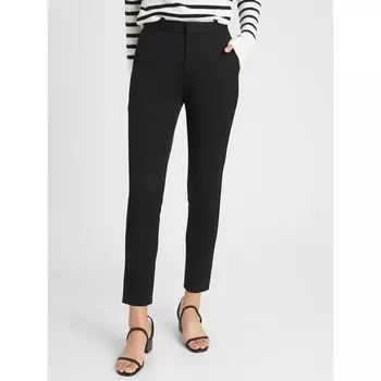 Fashion Pure Color Thin Waist Cropped Tappered Pencil Pants Black PP320 6