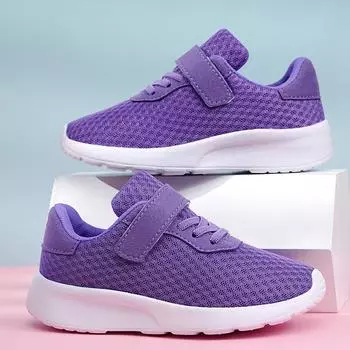 Fashion Purple Kids Casual Shoes Boys Girl Sneakers Tennis Sports Shoes For Children Mesh Breathable Trainers zapatillas nio 28
