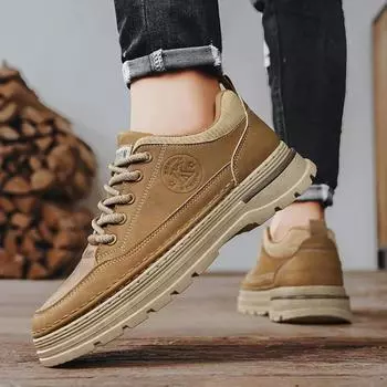 Модные качественные мужские туфли на толстой подошве, удобные повседневные туфли для мужчин, износостойкие, амортизирующие, мужские туфли для скейтбординга Tenis Hombres 39 бежевый