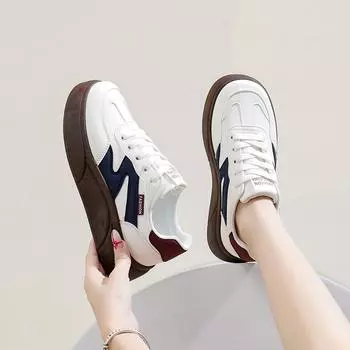 Модные туфли на платформе в стиле ретро, женские зимние теплые туфли для женщин, роскошные кроссовки на толстой подошве для девочек, спортивная обувь 35 чёрный