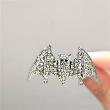 Fashion Rhinestone Bat Brooches For Women Clothing Coat Jewelry Party Accessries Gifts чёрный