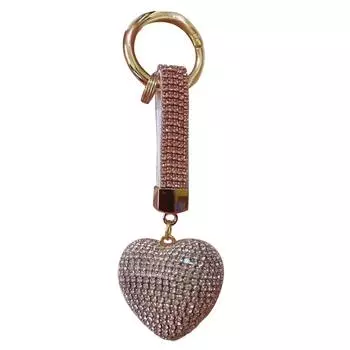Fashion Rhinestone Heart Keychain Pendant Lovely Hanging Decorations Keyring Charm for Purse Bag Backpack Handbag шампанского