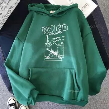 Fashion Rock Band Rancid Hoodies Men Casual Streetwear Sweatshirts Sudaderas Hombre Graphic Clothes Hooded Winter Hoodie S