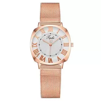 Fashion Roman pattern women s watch women s watch mesh belt Milan with quartz watch белый