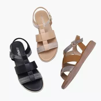 Модные римские туфли с пляжными стразами и открытым носком на плоской подошве 36 чёрный