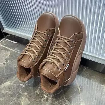 Fashion Round Foot Long Barrel Sneakers Women High Top Shoes Womens Sneakers Luxury Women Boots Sport Ternis Leisure High Tech 35