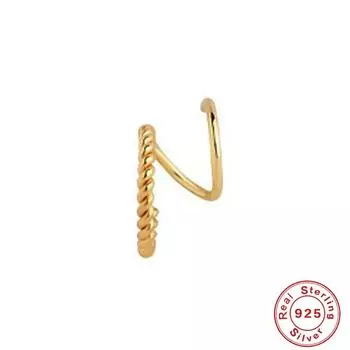 Fashion S925 Sterling Silver Rotating Personality Cool Twist Thread Earrings 925 Silver