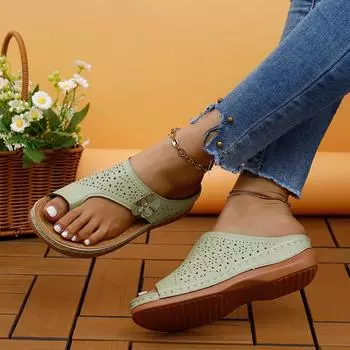 Fashion Sandalen Vrouwen Retro Hakken Sandalen Zomer Schoenen Vrouwen Slip Wedge Sandalias Mujer Zachte Hakken Slippers Indoor Outdoor 39 синий