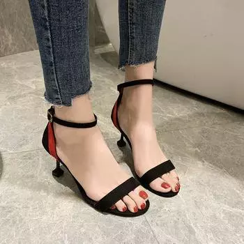 Fashion sandalen women fashion sweet high quality high heel sandal shoes lady cute spring & summer sandals 34 абрикосовый