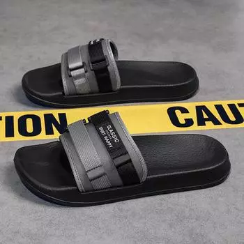 Fashion Sandals Men s Slippers Thick Bottom Soft and Comfortable Waterproof Non-slip Shoes for Men Unisex Indoor and Outdoor Fashion 4041 чёрный