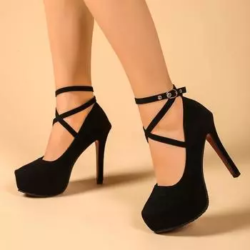 Fashion Sexy High Heels Ladies Stilettos Strappy Pumps Women s Sandals Summer Shoes Platform Heels Woman Ankle Strap Shoes 34