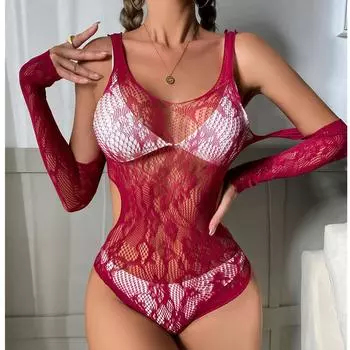 Модное сексуальное прозрачное сетчатое нижнее белье для женщин, цельный сетчатый просвечивающий боди, эротический сетчатый боди, секс-одежда S