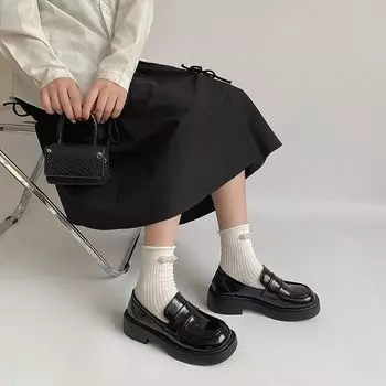 Fashion Shoes for Women Slip-on Office Round Toe Woman Flats Loafers Korean Style Cheap Liquidation Spring Comfortable and Elegant Non E 35