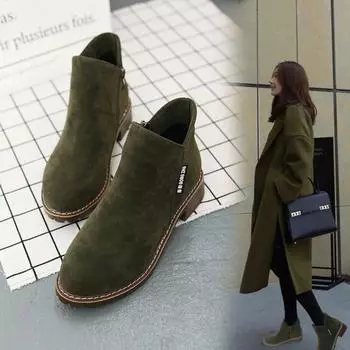 Модная обувь, женская мода, ботильоны на толстой подошве, удобные, большого размера, зимние ботинки для женщин, женские ботинки на платформе, Botas De Mujer 2024 35 темно-коричневого