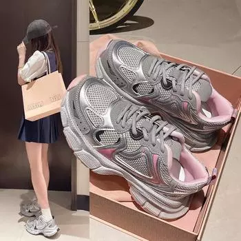 fashion Shoes Women s Thick Sole White Luxury Sneakers Women s Running Casual Shoes Fashionable Lightweight Sports Fitness Shoes 35 чёрный