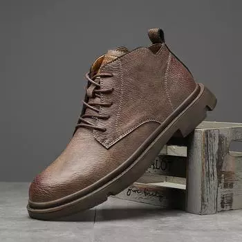 Fashion Short Boots Leisure Ankle Boots Men Casual Shoes Male Boots Comfortable Outdoor Shoes Top Quality Basic Boots Mens Shoes 38