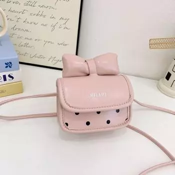 Fashion Shoulder Kid Crossbody Bag With Featuring Polka Dot Prints And Decor Bow